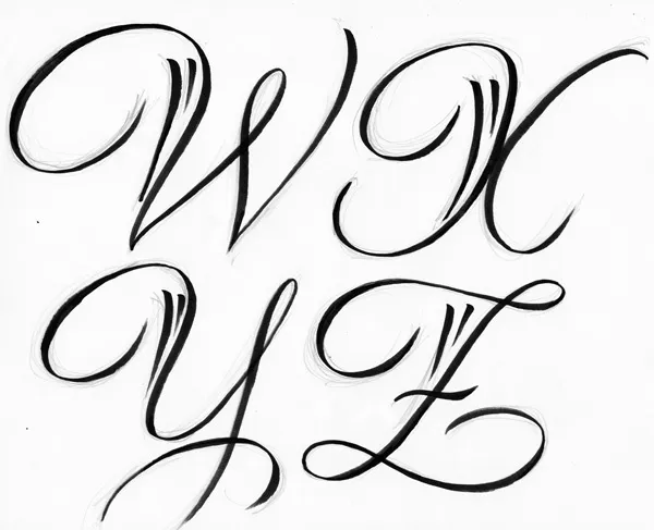 Swash uppercase letters
