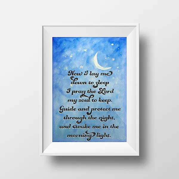 Nighttime prayer print